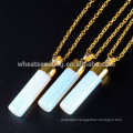 gold chains natural stone opal blue stones pendant necaklce fashion crystal jewelry